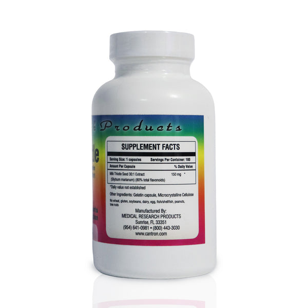 Milk Thistle Extract (Silymarin), 150 mg/100 Capsules