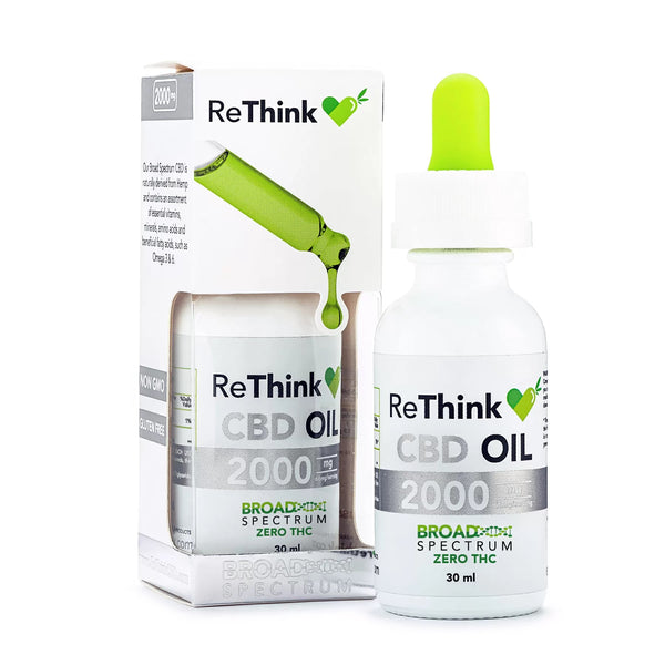 ReThink 2000mg CBD Oil Tincture – 30ml Bottle