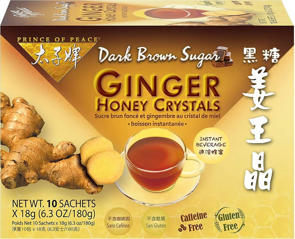 PRINCE OF PEACE Instant Ginger Honey Crystals, 10 Sachets