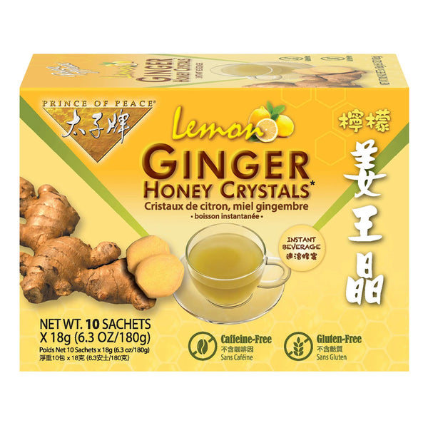 PRINCE OF PEACE Instant Ginger Honey Crystals, 10 Sachets