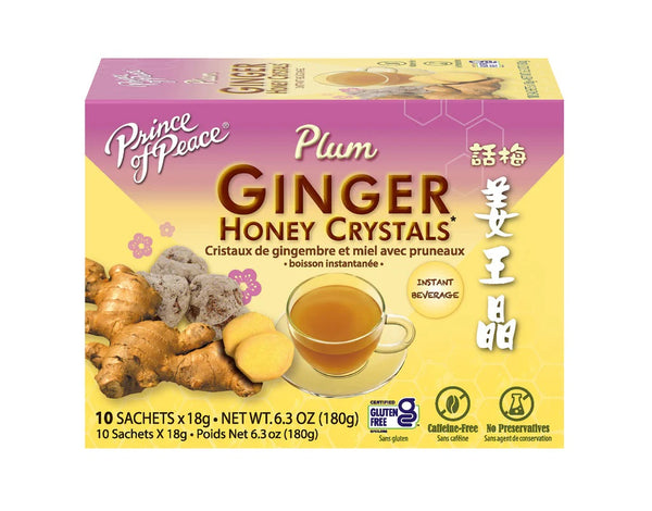 PRINCE OF PEACE Instant Ginger Honey Crystals, 10 Sachets
