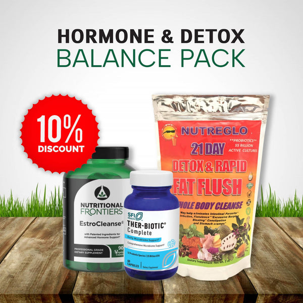 EstroCleanse 90ct, Ther-Biotic® Complete 60ct, Nutreglo 21-Day Detox