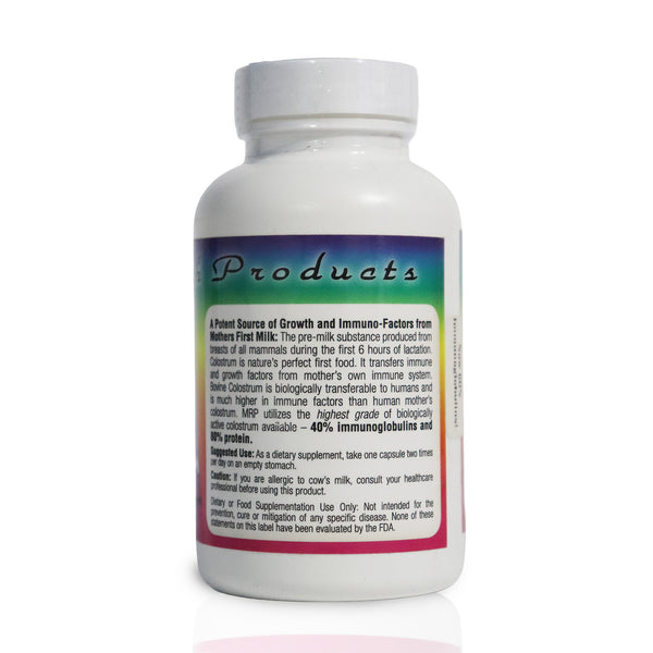 Bovine Colostrum, 500 mg/60 Capsules, 40 % Immunoglobulins