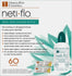 Himalayan Chandra Neti Flo. Nasal wash squeeze bottle with 60 premixed sachets